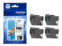 Brother LC421 - 4-pack - svart, gul, cyan, magenta - original - bläckpatron LC421VAL