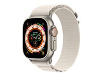 Apple Watch Ultra - titan - smart klocka med Alpine Loop - starlight - 32 GB MQFT3DH/A