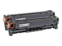 AgfaPhoto - 2-pack - svart - kompatibel - tonerkassett (alternativ för: Canon 2662B002, Canon 2662B005, Canon 718 BK VP) APTC718BDUOE