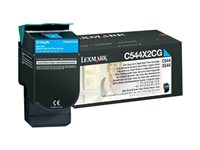 Lexmark - Extra lång livslängd - cyan - original - tonerkassett - LCCP C544X2CG