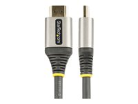 StarTech.com 20in (0.5m) Premium Certified HDMI 2.0 Cable with Ethernet, High-Speed Ultra HD 4K 60Hz HDMI Cable HDR10, ARC, HDMI Cord For Ultra HD Monitors, TVs, Displays, w/ TPE Jacket - Durable HDMI Video Cable (HDMMV50CM) - HDMI-kabel med Ethernet - 50 cm HDMMV50CM