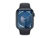 Apple Watch Series 9 (GPS) - midnattsaluminium - smart klocka med sportband - midnatt - 64 GB MR993QF/A