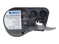 Brady B-595 - färgpatron för etiketter - 1 rulle (rullar) - Rulle (2,54 cm x 7,62 m) MC1-1000-595-BK-WT