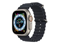 Apple Watch Ultra - titan - smart klocka med Ocean-band - midnatt - 32 GB MQFK3DH/A