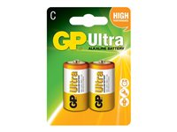 GP Ultra 14AU U2 batteri - 2 x C - alkaliskt 151025