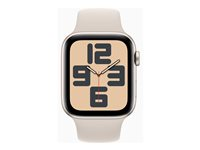 Apple Watch SE (GPS + Cellular) 2a generation - stjärnljusaluminium - smart klocka med sportband - starlight - 32 GB MRGU3QF/A