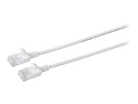 MicroConnect nätverkskabel - 25 cm - vit V-UTP6A0025W-SLIM