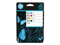 HP 953 - 4-pack - svart, gul, cyan, magenta - original - bläckpatron 6ZC69AE#301