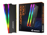 AORUS RGB - DDR4 - sats - 16 GB: 2 x 8 GB - DIMM 288-pin - 3733 MHz / PC4-29800 - ej buffrad GP-ARS16G37