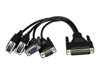 StarTech.com PCI express PCIe seriellt kombokort med 4 portar – 2x RS232 2x RS422/RS485 - seriell adapter - PCIe - 4 portar PEX4S232485