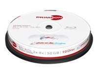 Primeon photo-on-disc ultragloss - BD-R DL x 10 - 50 GB - lagringsmedier 2761317