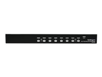 StarTech.com Rackmonterad 1U DVI USB KVM-switch med 8 portar - omkopplare för tangentbord/video/mus - 8 portar - rackmonterbar SV831DVIU