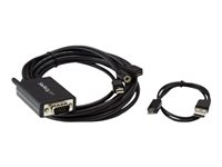 StarTech.com 10 ft / 3m Mini DisplayPort to VGA Adapter Cable with Audio - videokonverterare - svart MDP2VGAAMM3M