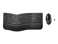 Kensington Pro Fit Ergo Wireless Keyboard and Mouse - sats med tangentbord och mus - spansk - svart Inmatningsenhet K75406ES