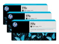 HP 771C - 3-pack - mattsvart - original - bläckpatron B6Y31A