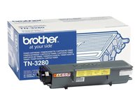 Brother TN3280 - svart - original - tonerkassett TN3280