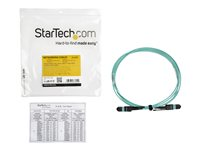 StarTech.com MTP Fiber Optic Cable - 6 ft / 2m - OM3 - 40Gb - Push / Pull Tab - Plenum - MPO / MTP Connector - Fiber Patch Cable (MPO12PL2M) - nätverkskabel - 2 m - havsblå MPO12PL2M