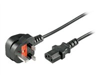 MicroConnect - strömkabel - BS 1363 till power IEC 60320 C13 - 2 m PE090420