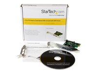 StarTech.com PCI Express (PCIe) SuperSpeed USB 3.0-kortadapter med 2 portar och UASP – SATA-ström - USB-adapter - PCIe - USB 3.0 x 2 PEXUSB3S24
