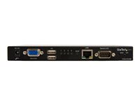 StarTech.com 4 Port USB VGA IP KVM Switch with Virtual Media - 4 Port Remote KVM over IP (SV441DUSBI) - omkopplare för tangentbord/video/mus - 4 portar SV441DUSBI