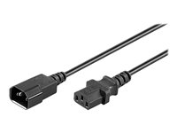 MicroConnect - förlängningskabel för ström - IEC 60320 C14 till power IEC 60320 C13 - 2 m PE040620