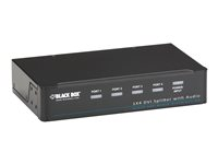 Black Box DVI-D Splitter with Audio and HDCP, 1 x 4 - video/audiosplitter - 4 portar - TAA-kompatibel AVSP-DVI1X4