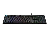 Logitech G815 LIGHTSYNC RGB Mechanical Gaming Keyboard - GL Tactile - tangentbord - Nordisk - svart Inmatningsenhet 920-008989