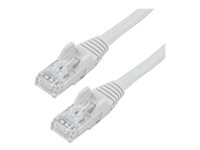 StarTech.com 75ft CAT6 Ethernet Cable, 10 Gigabit Snagless RJ45 650MHz 100W PoE Patch Cord, CAT 6 10GbE UTP Network Cable w/Strain Relief, White, Fluke Tested/Wiring is UL Certified/TIA - Category 6 - 24AWG (N6PATCH75WH) - patch-kabel - 22.9 m - vit N6PATCH75WH