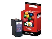 Lexmark Cartridge No. 43 - hög kapacitet - färg (cyan, magenta, gul) - original - bläckpatron 18YX143