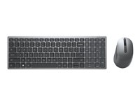 Dell Multi-Device KM7120W - sats med tangentbord och mus - brittisk - Titan gray KM7120W-GY-UK