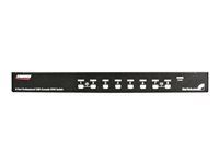 StarTech.com 8 Port 1U RackMount USB PS/2 KVM Switch with OSD - omkopplare för tangentbord/video/mus - 8 portar SV831DUSBGB