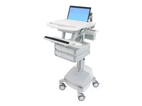 Ergotron StyleView Laptop Cart, SLA Powered, 4 Drawers vagn - öppen arkitektur - för bärbar dator/tangentbord/mus/streckkodsskanner - TAA-kompatibel SV44-1141-C