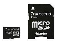 Transcend - flash-minneskort - 16 GB - microSDHC TS16GUSDHC10