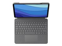 Logitech Combo Touch - tangentbord och foliefodral - med pekdyna - QWERTY - USA, internationellt - sand Inmatningsenhet 920-010258