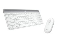 Logitech Slim Wireless Combo MK470 - sats med tangentbord och mus - fransk - offwhite Inmatningsenhet 920-009191