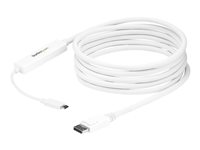 StarTech.com 9.8ft/3m USB C to DisplayPort 1.2 Cable 4K 60Hz, USB-C to DisplayPort Adapter Cable HBR2, USB Type-C DP Alt Mode to DP Monitor Video Cable, Compatible w/ Thunderbolt 3, White - USB-C Male to DP Male (CDP2DPMM3MW) - extern videoadapter - STM32F072CBU6 - vit CDP2DPMM3MW