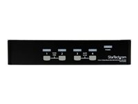 StarTech.com 4-Port USB KVM Swith with OSD - TAA Compliant - 1U Rack Mountable VGA KVM Switch (SV431DUSBU) - omkopplare för tangentbord/video/mus - 4 portar SV431DUSBU
