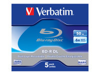 Verbatim - BD-R DL x 5 - 50 GB - lagringsmedier 43748