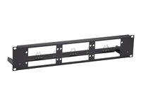 Black Box Universal Rackmount Fiber Panel 6 port - patch-panel - 2U - 19" JPMTU-FIBER-6