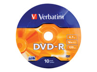 Verbatim - DVD-R x 10 - 4.7 GB - lagringsmedier 43729