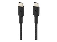 Belkin BOOST CHARGE - USB typ C-kabel - 24 pin USB-C till 24 pin USB-C - 15 cm CAB004BT0MBK