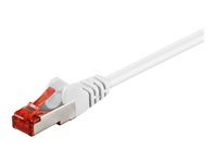 MicroConnect nätverkskabel - 25 cm - vit SSTP60025W