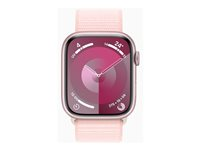 Apple Watch Series 9 (GPS) - rosa aluminium - smart klocka med sportögla - ljusrosa - 64 GB MR9J3QF/A