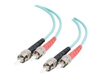 C2G ST-ST 10Gb 50/125 OM3 Duplex Multimode PVC Fiber Optic Cable (LSZH) - nätverkskabel - 1 m - havsblå 85504