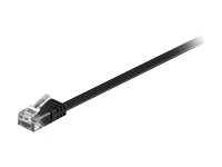 MicroConnect nätverkskabel - 25 cm - svart V-UTP60025S-FLAT