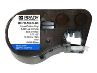 Brady B-595 - tejp - blank - 1 rulle (rullar) - Roll (1.905 cm x 7.62 m) MC-750-595-YL-BK