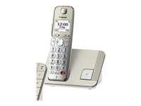 Panasonic KX-TGE250 - trådlös telefon - svarssysten med nummerpresentation/samtal väntar - 3-riktad samtalsförmåg KX-TGE250GN