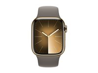 Apple Watch Series 9 (GPS + Cellular) - guld, rostfritt stål - smart klocka med sportband - clay - 64 GB MRJ53QF/A