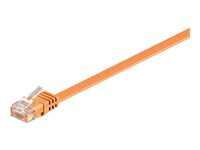 MicroConnect nätverkskabel - 1 m - orange V-UTP601O-FLAT
