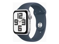 Apple Watch SE (GPS) 2a generation - silveraluminium - smart klocka med sportband - stormbl¨ - 32 GB MREE3QF/A